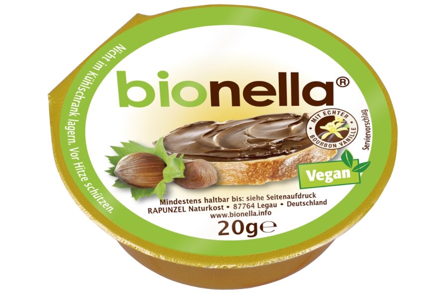 bionella Nussnougat-Creme vegan 20g - ausgelistet